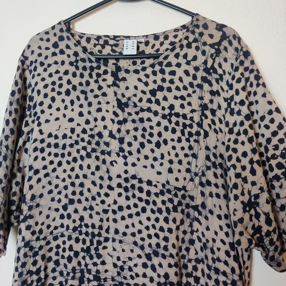 Osei Duro Nonna Maxi Dress Snake Bite XL Hand Dyed Belted Oversized Pockets Boho - Picture 7 of 15